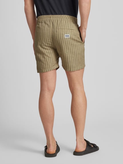 ROTHOLZ Szorty o kroju regular fit ze wzorem w paski model ‘Everyday’ Piaskowy 5