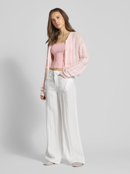 Weekday Straight Leg Stoffhose in Crinkle-Optik Modell 'Sander' Offwhite 1