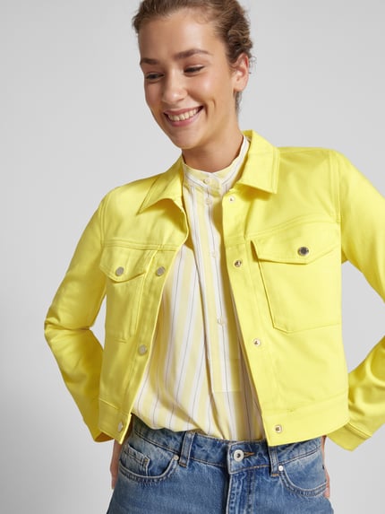COMMA Jeansjacke mit Brusttaschen GELB 3