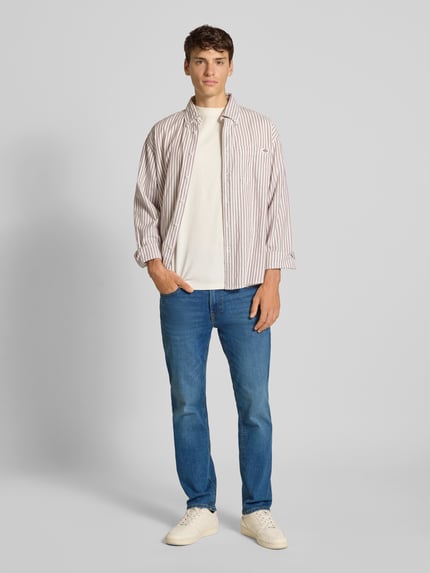 JACK & JONES Straight Fit Jeans im 5-Pocket-Design Modell 'Clark' Jeansblau 1