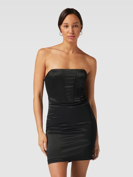 Gina Tricot Strapless corsagejurk in effen design Black - 4