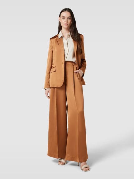 Lauren Ralph Lauren Spodnie w kant z zakładkami w pasie model ‘NAHVA’ Miedziany 1