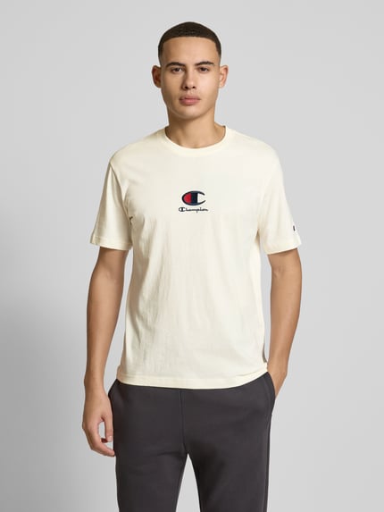 Champion T-Shirt mit Label-Stitching Offwhite 4