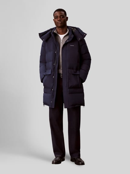 CK Calvin Klein kurtka pikowana o kroju regular fit z odpinanym kapturem Granatowy 1