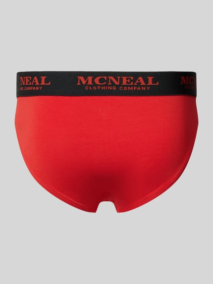 Produktfoto, Slip mit Label-Details im 3er-Pack von MCNEAL, mieszanka bawełny i elastanu, dopasowany krój, elastyczny pas, kolor czerwony