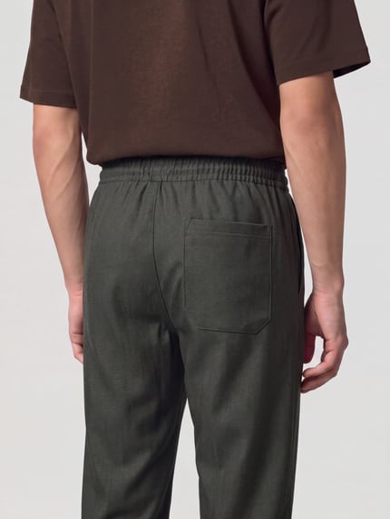 ONLY & SONS Regular Fit Hose mit elastischem Bund Khaki 3