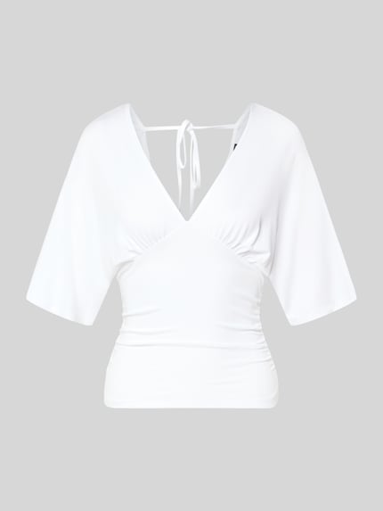 Blouse van viscosemix met v-hals Shop The Look MANNEQUINE