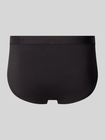 Produktfoto, figi z mieszanki bawełny i elastanu w kolorze czarnym, elastyczny pas z detalem z logo, model 'Daily Comfort' od FALKE, dopasowany krój