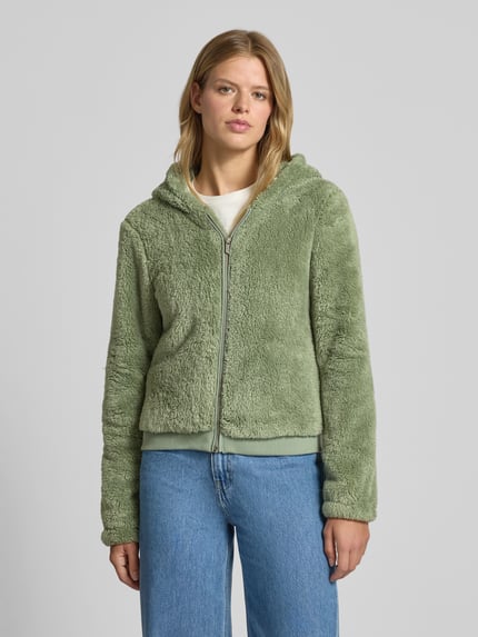 ONLY Regular Fit Teddyfelljacke mit Kapuze Modell 'NEW ANNA' Schilf 4