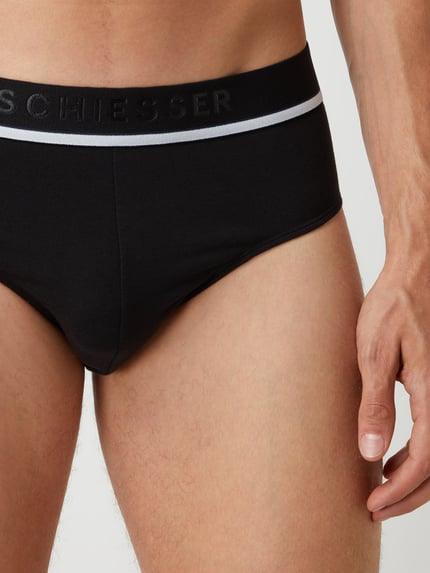 SCHIESSER Slip mit Label-Details Modell 'Rio' im 3er-Pack Blau 5