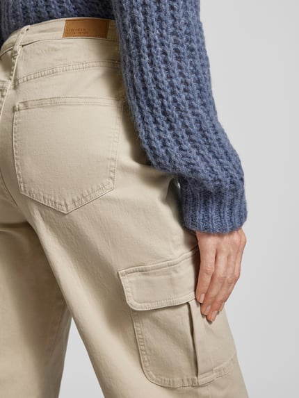 VERO MODA Extra Long Wide Fit Cargohose mit hoher Taille Modell 'TESSA' Beige 3