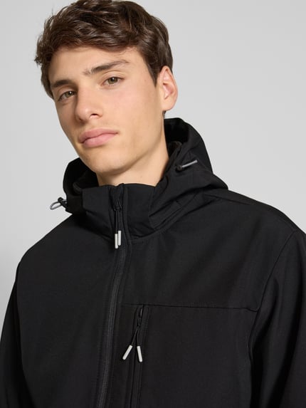 JACK & JONES Softshell-Jacke mit Brusttasche und Ärmelriegeln Black 3