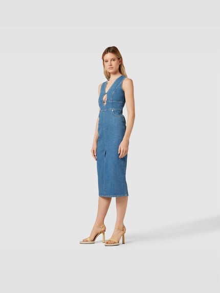 Iro Denimjurk met steekzakken Jeansblauw - 1