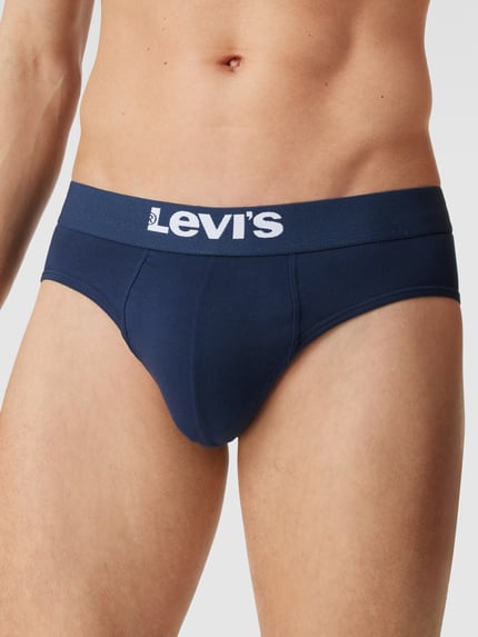 Levi's® Slip mit Label-Detail Modell 'SOLID BASIC' Dunkelblau 3