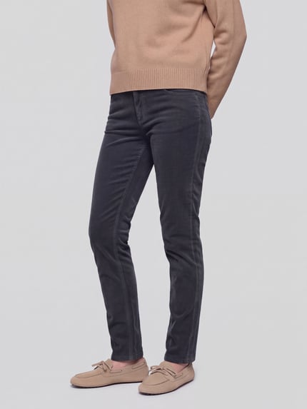 ANGELS Regular Fit Cordhose mit feiner Cordstruktur Anthrazit 4