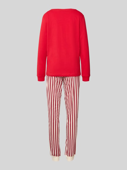 LASCANA Pyjama mit Statement-Print Rot 3