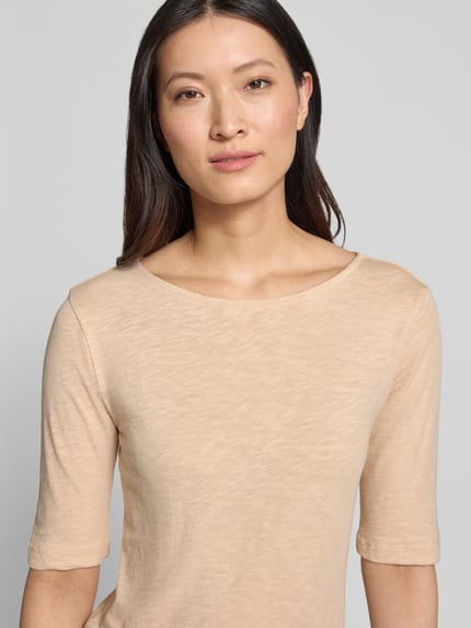 Christian Berg Woman T-Shirt mit U-Boot-Ausschnitt Mud 3
