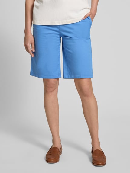 Christian Berg Woman Bermudas mit Gürtel und französischen Eingrifftaschen Blau 4