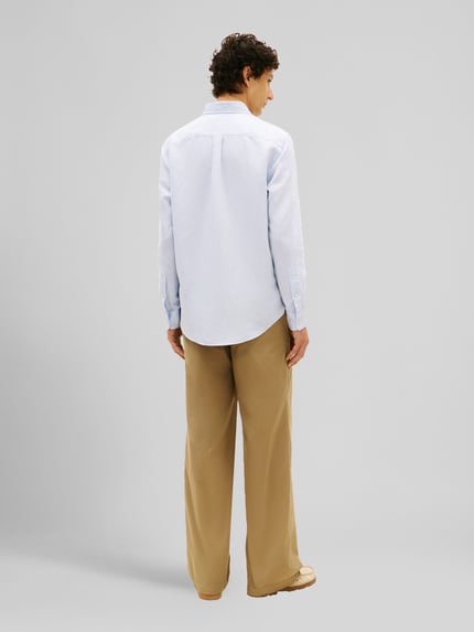 Tommy Hilfiger Regular Fit Freizeithemd aus Baumwoll-Leinen-Mix Bleu 5