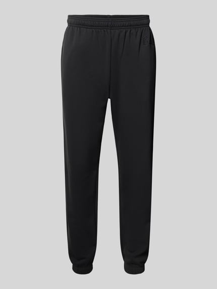 Produktfoto, Sweatpants mit Logo und elastischem Bund von GAP in Schwarz, Baumwoll-Mix, Regular-Fit, klare Nähte, glatte Textur