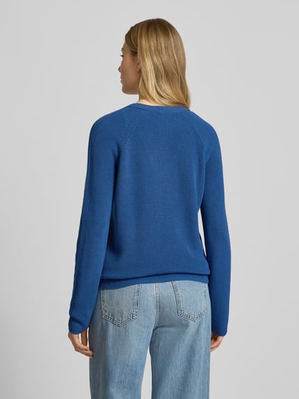 s.Oliver RED LABEL Regular Fit Strickpullover aus Baumwoll-Mix Blau 5