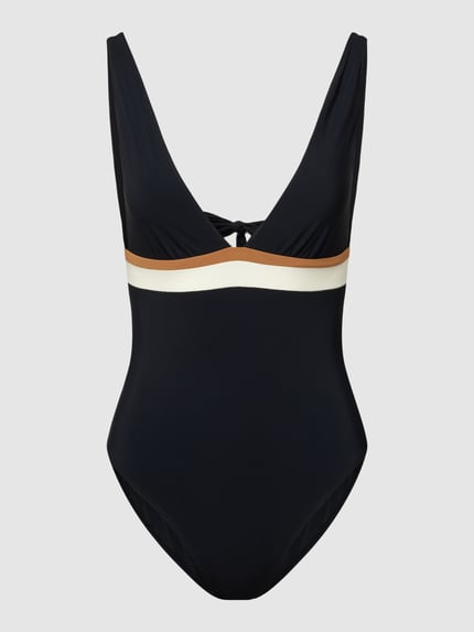 Banana Moon Badeanzug mit Kontraststreifen Modell 'ODALIS MONTECITO' Black 1