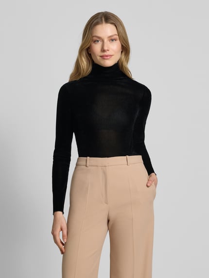 Luisa Cerano Longsleeve mit Stehkragen Black 4
