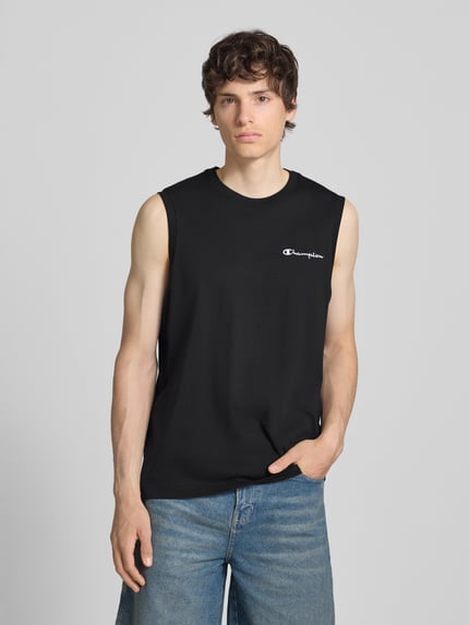 Champion Top mit Label-Stitching und Rundhalsausschnitt Black 4