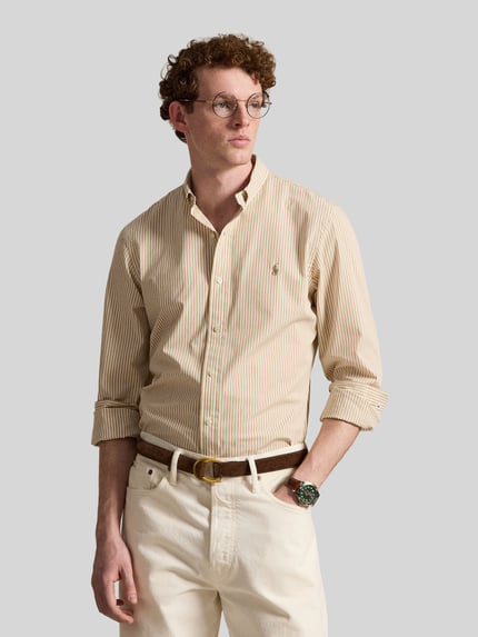 Polo Ralph Lauren Regular Fit Freizeithemd aus Baumwoll-Mix Beige 4