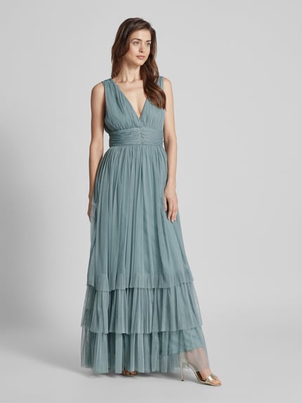 Lace & Beads Avondjurk in laagjeslook Groen - 1