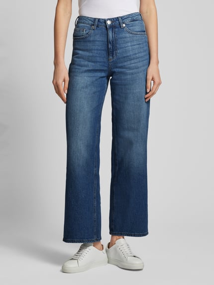 VERO MODA Jeansy o rozkloszowanym kroju w jednolitym kolorze model ‘TESSA’ Królewski niebieski melanż 4