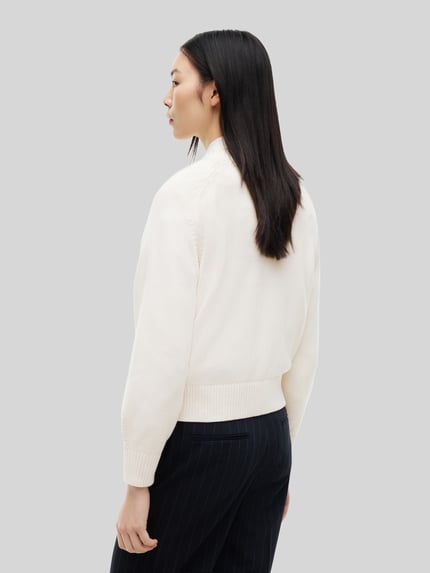 Tommy Jeans sweter o kroju regular fit z mieszanka bawełny i wełny Biały 5