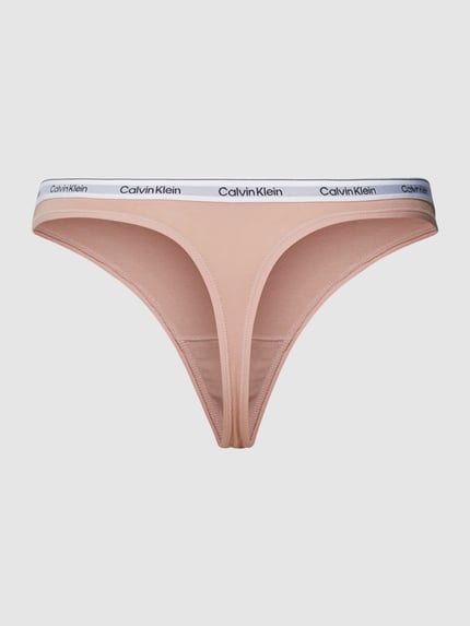 Calvin Klein Underwear String in effen design Oudroze - 3