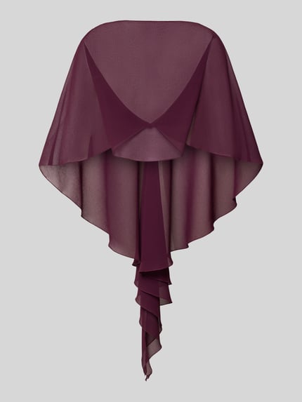 Produktfoto, etola Stola aus Chiffon od Vera Mont w kolorze bordowym, półprzezroczysta, gładka tekstura, zaokrąglone krawędzie