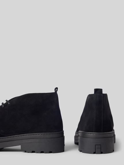 Copenhagen Schnürschuhe aus Rindvelours mit Profilsohle Black 2