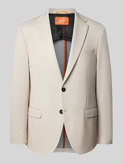 DIGEL Marynarka na dwa guziki o kroju slim fit model ‘Anello’ Gliniany 2