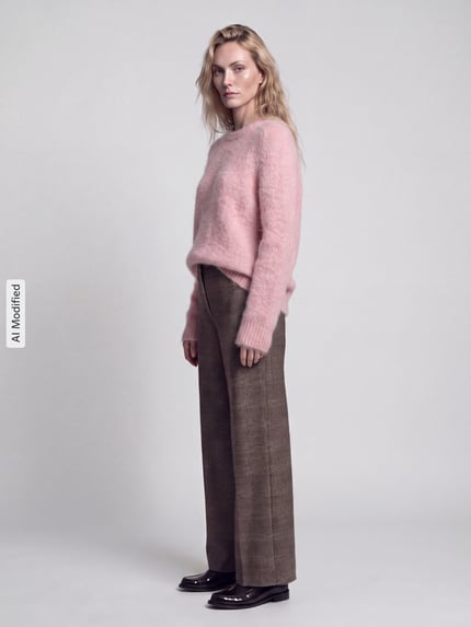 Jake*s Casual Regular Fit Pullover mit Woll-Anteil Rosa 1