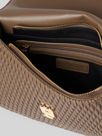 Valentino Bags Crosbodytas met labelapplicatie, model 'FREQUENCY' Taupe - 4