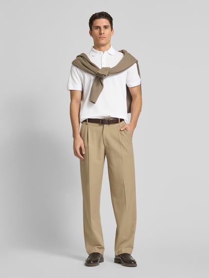 BOSS Regular Fit Poloshirt mit Logo-Stitching Modell 'Parris' Weiss 1