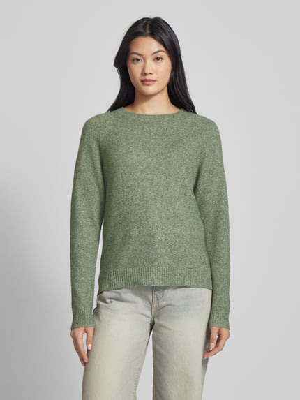 VERO MODA Regular Fit Strickpullover mit Crew Neck Modell 'DOFFY' Schilf 4