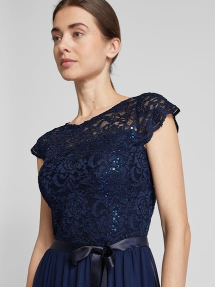 SWING Abendkleid mit Paillettenbesatz Marine 3