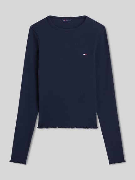 Tommy Jeans slim fit shirt met lange mouwen van katoenmix Donkerblauw - 2