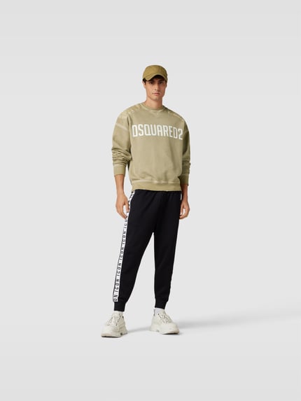 Dsquared2 Sweatshirt met labelprint Lichtgrijs - 1