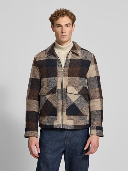 MCNEAL Regular Fit Jacke mit Woll-Anteil Marine 4