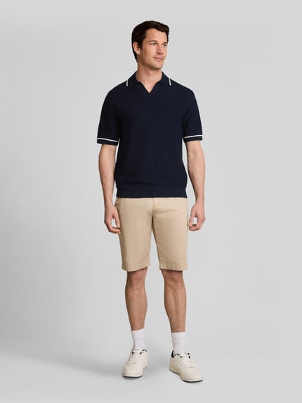 Tom Tailor Koszulka polo z czystej bawełny o wyglądzie dzianiny, krój regular fit Granatowy 1