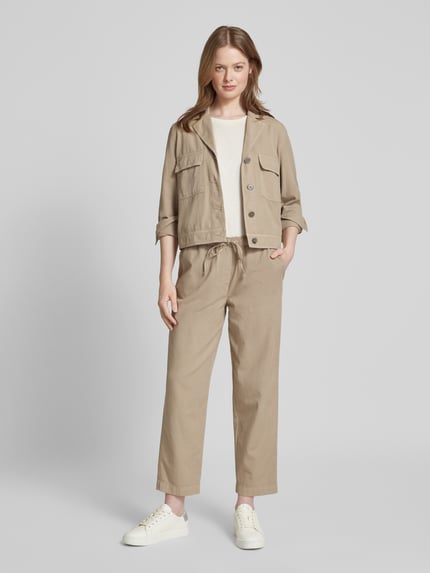 Marc O'Polo Regular Fit Caban-Jacke aus Baumwoll-Leinen-Mix Beige 1