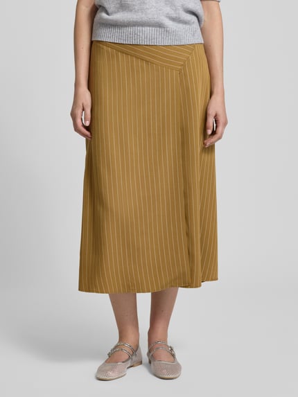 MAX&Co. Spódnica mini rozkloszowana z mieszanki wiskozy model ‘TRUDY’ Camel 4