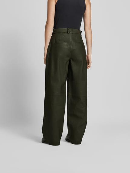 Remain Leren broek met achterzakken Lichtgrijs - 5
