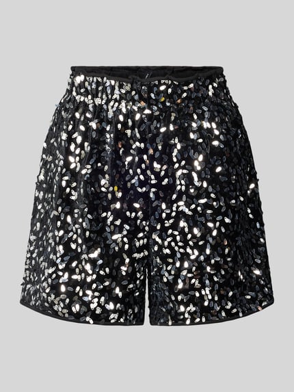 VERO MODA Shorts mit Paillettenoptik Black 1