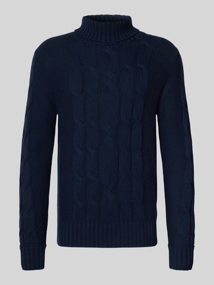 FTC Cashmere Strickpullover aus Baumwoll-Kaschmir-Mix Marine 2